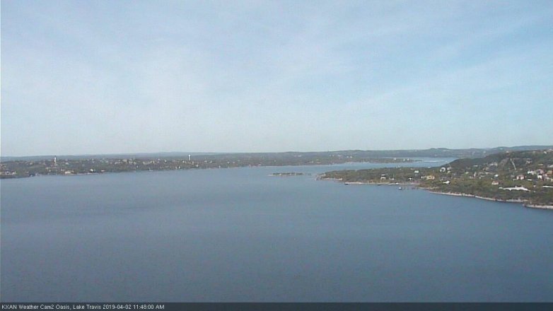 Lake Travis webcam, April 2, 2019 10:50 AM CT