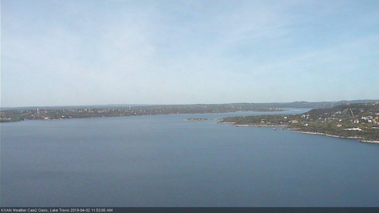 Lake Travis webcam, April 2, 2019 10:55 AM CT