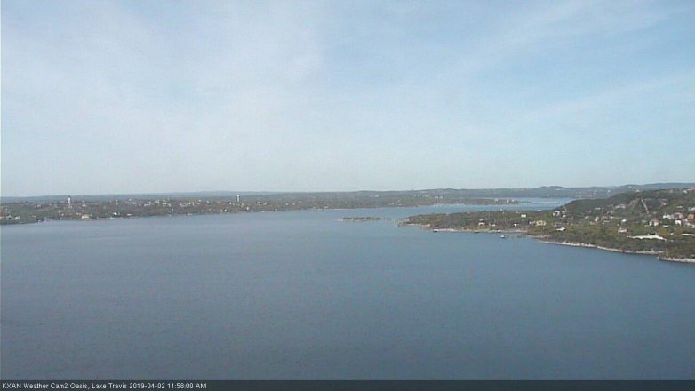 Lake Travis webcam, April 2, 2019 11:00 AM CT