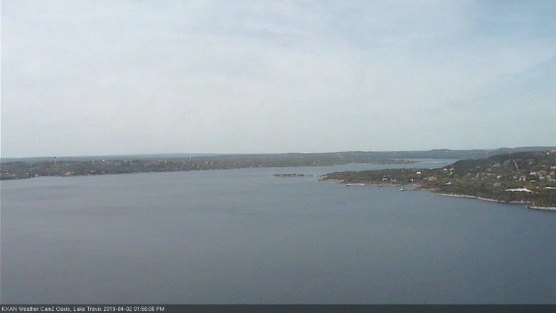 Lake Travis webcam, April 2, 2019 1:00 PM CT