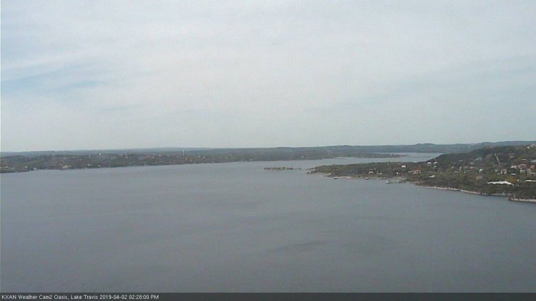 Lake Travis webcam, April 2, 2019 1:30 PM CT