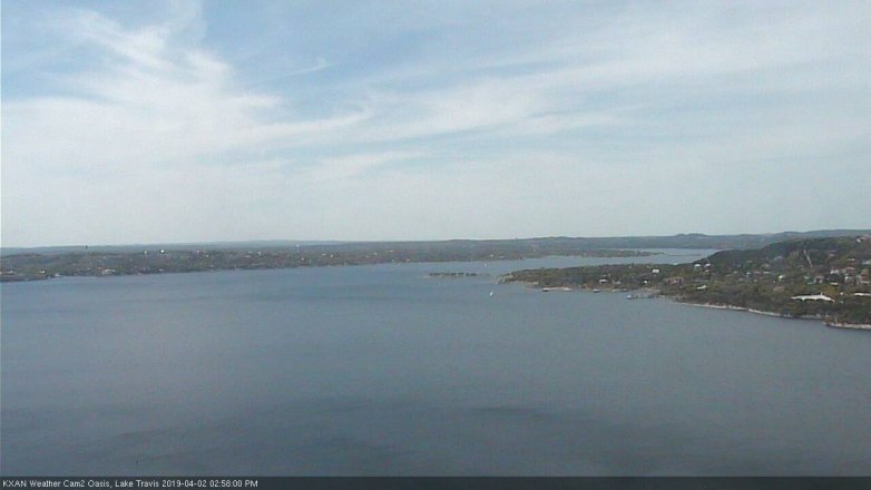 Lake Travis webcam, April 2, 2019 2:00 PM CT