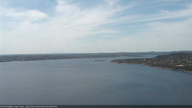 Lake Travis webcam, April 2, 2019 2:30 PM CT