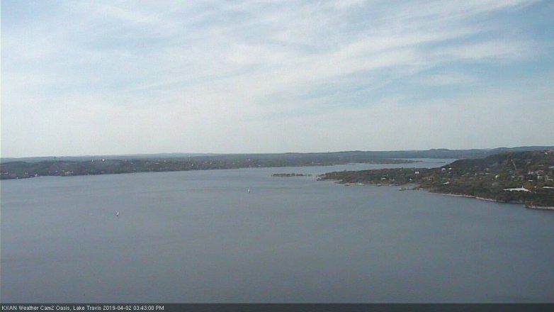 Lake Travis webcam, April 2, 2019 2:45 PM CT