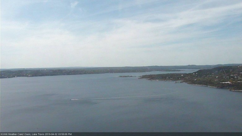 Lake Travis webcam, April 2, 2019 3:00 PM CT