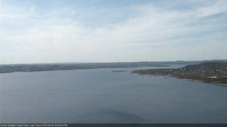Lake Travis webcam, April 2, 2019 3:05 PM CT