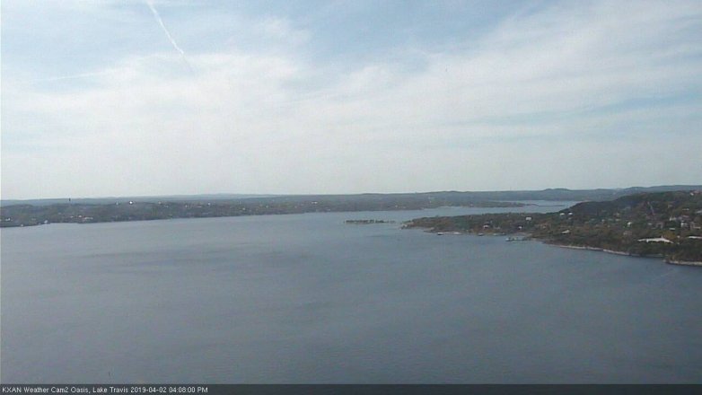 Lake Travis webcam, April 2, 2019 3:10 PM CT