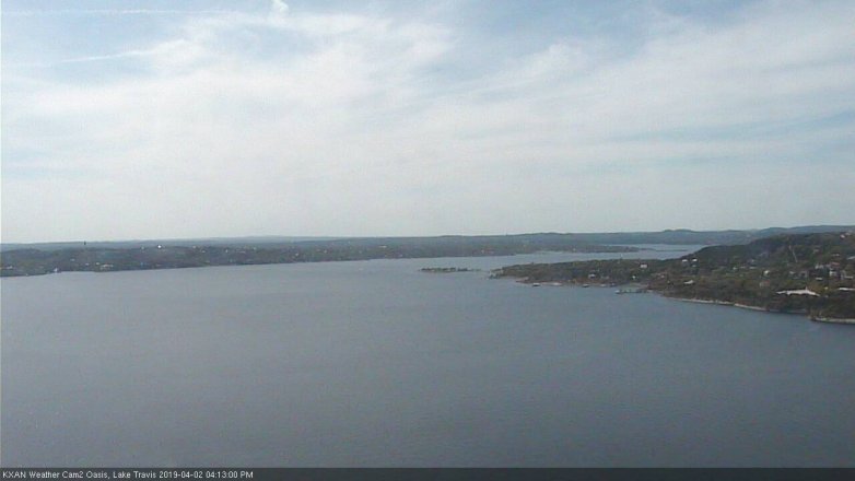 Lake Travis webcam, April 2, 2019 3:15 PM CT
