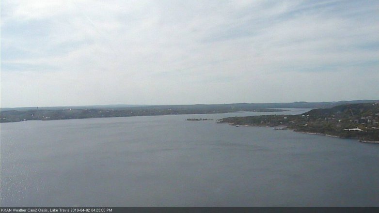 Lake Travis webcam, April 2, 2019 3:25 PM CT