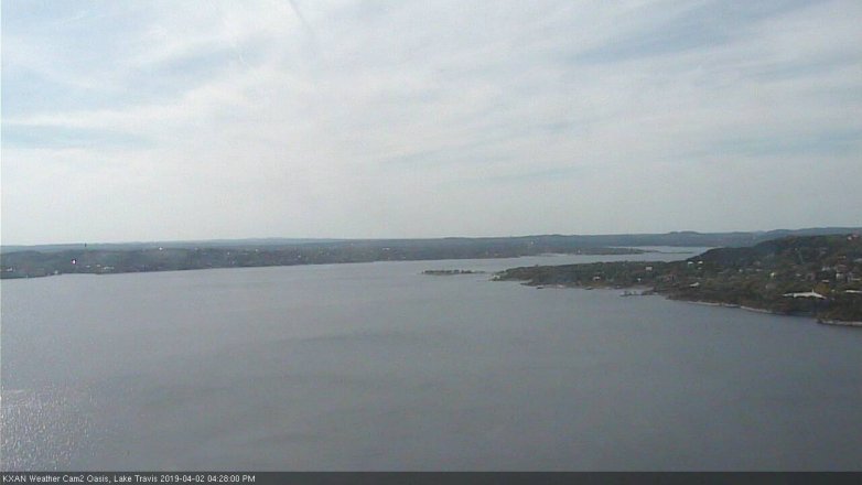 Lake Travis webcam, April 2, 2019 3:30 PM CT