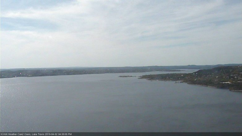 Lake Travis webcam, April 2, 2019 3:40 PM CT