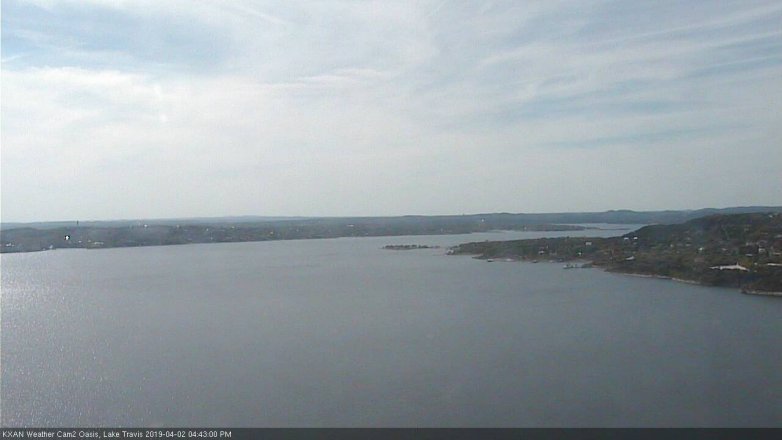Lake Travis webcam, April 2, 2019 3:45 PM CT