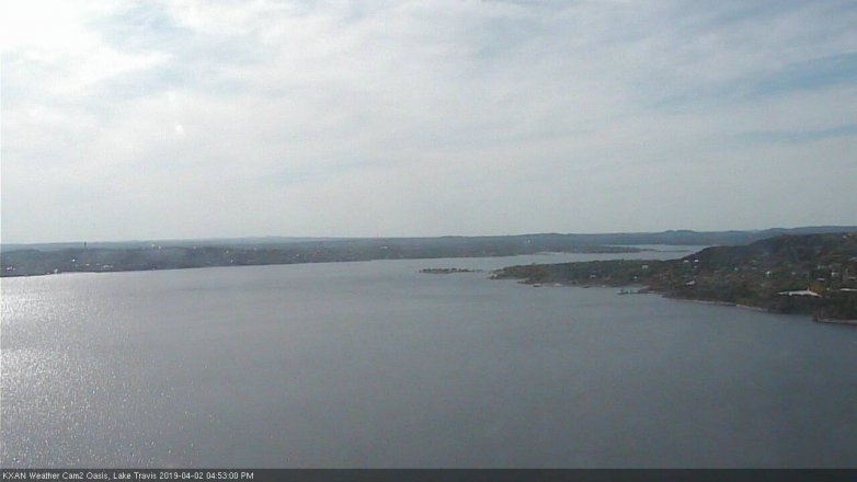 Lake Travis webcam, April 2, 2019 3:55 PM CT