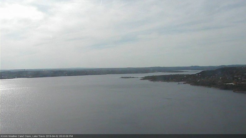 Lake Travis webcam, April 2, 2019 4:05 PM CT