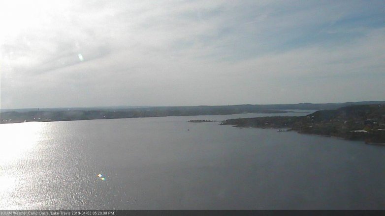 Lake Travis webcam, April 2, 2019 4:30 PM CT