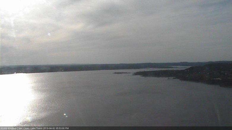 Lake Travis webcam, April 2, 2019 4:55 PM CT