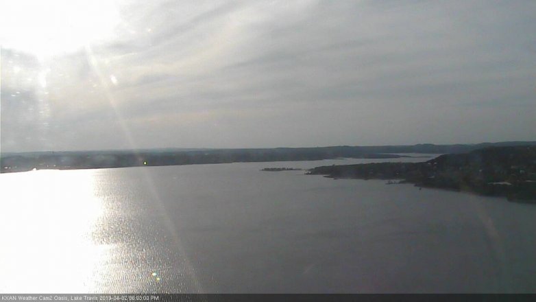 Lake Travis webcam, April 2, 2019 5:05 PM CT