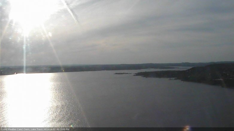 Lake Travis webcam, April 2, 2019 5:25 PM CT