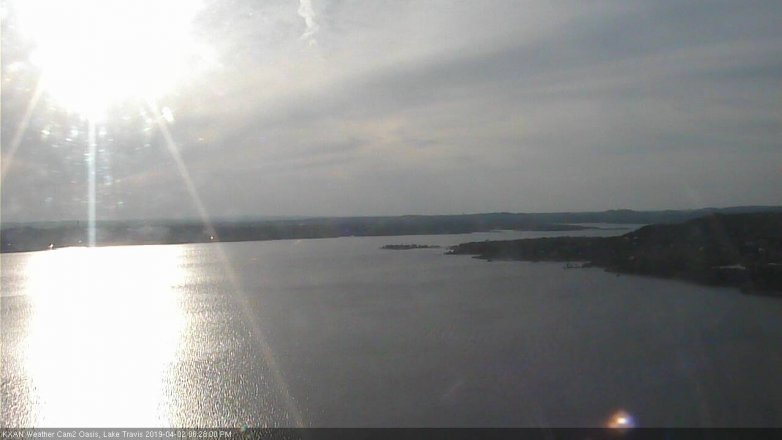 Lake Travis webcam, April 2, 2019 5:30 PM CT