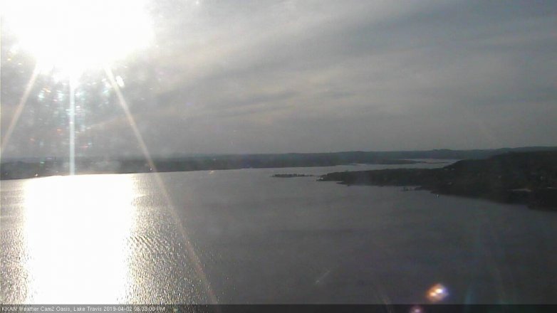 Lake Travis webcam, April 2, 2019 5:35 PM CT