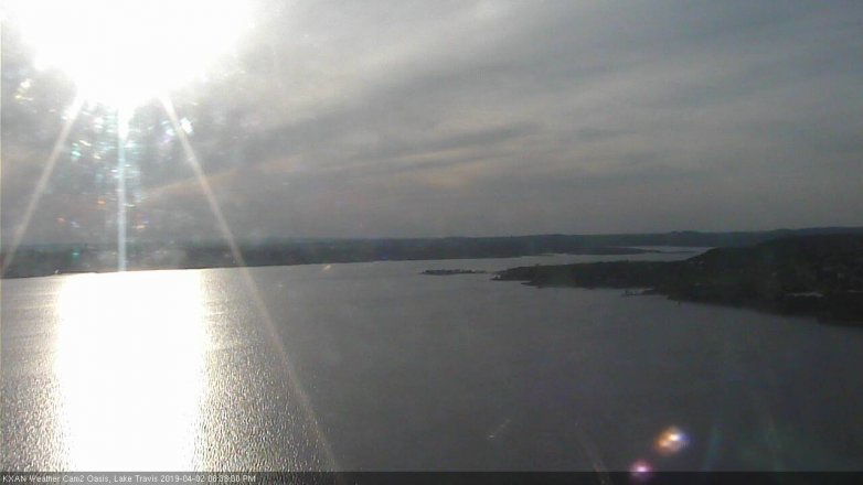 Lake Travis webcam, April 2, 2019 5:40 PM CT