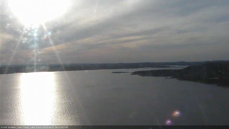 Lake Travis webcam, April 2, 2019 5:45 PM CT