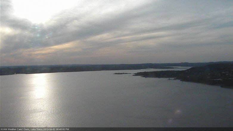 Lake Travis webcam, April 2, 2019 5:50 PM CT