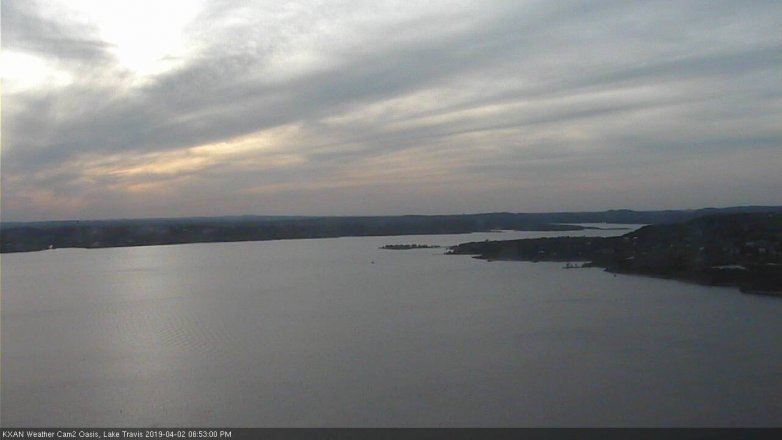 Lake Travis webcam, April 2, 2019 5:55 PM CT