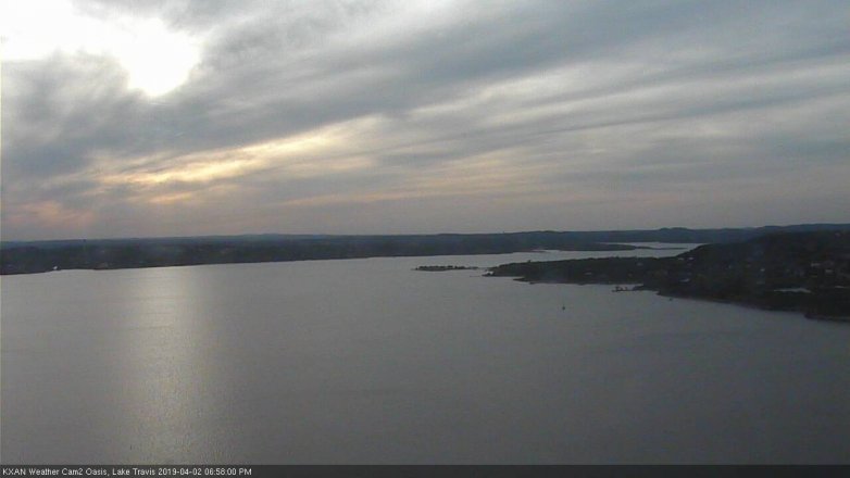 Lake Travis webcam, April 2, 2019 6:00 PM CT