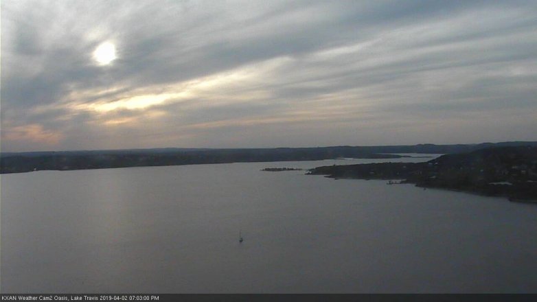 Lake Travis webcam, April 2, 2019 6:05 PM CT