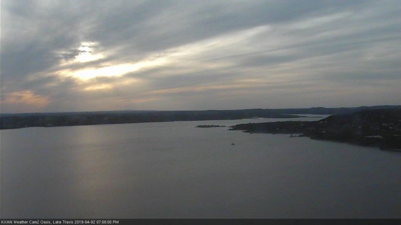 Lake Travis webcam, April 2, 2019 6:10 PM CT
