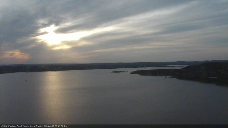 Lake Travis webcam, April 2, 2019 6:15 PM CT