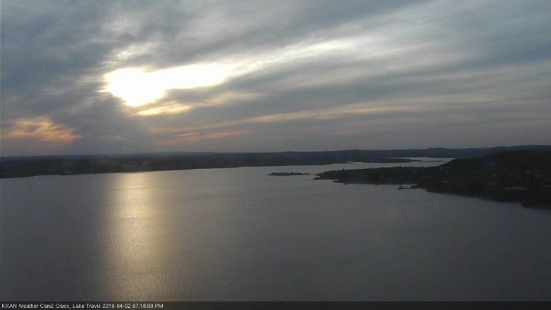 Lake Travis webcam, April 2, 2019 6:20 PM CT