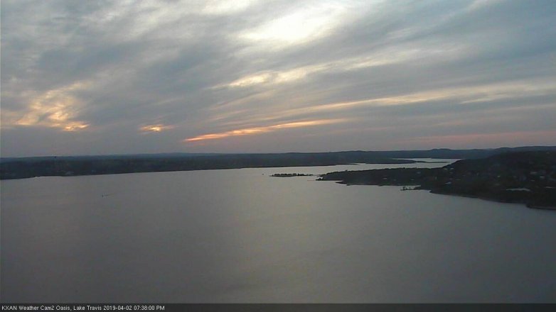 Lake Travis webcam, April 2, 2019 6:40 PM CT