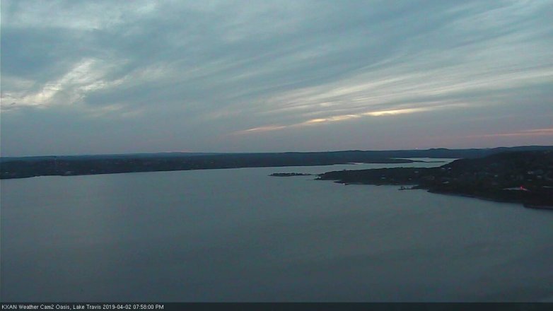 Lake Travis webcam, April 2, 2019 7:00 PM CT
