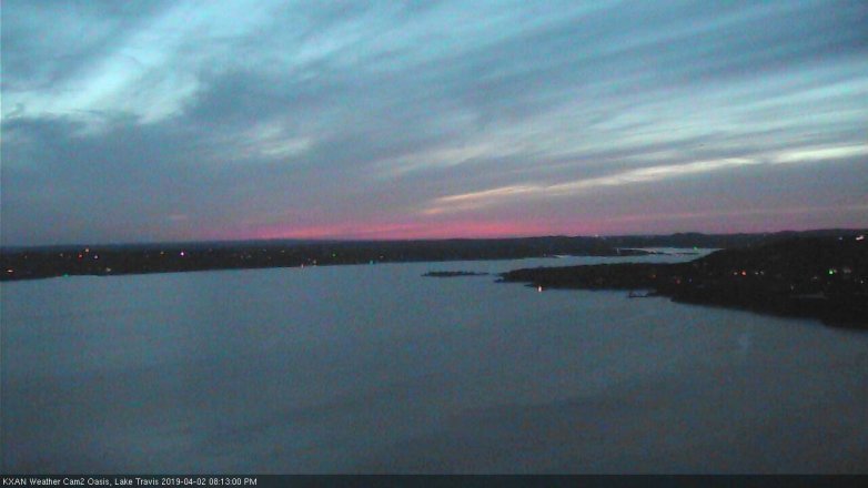 Lake Travis webcam, April 2, 2019 7:15 PM CT