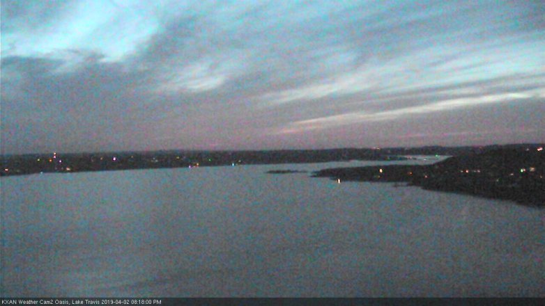 Lake Travis webcam, April 2, 2019 7:20 PM CT