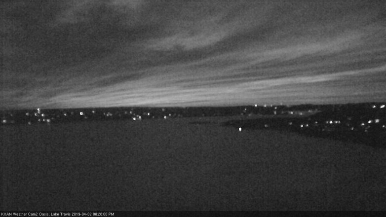 Lake Travis webcam, April 2, 2019 7:30 PM CT