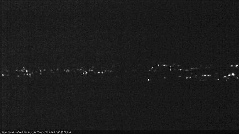 Lake Travis webcam, April 2, 2019 8:00 PM CT
