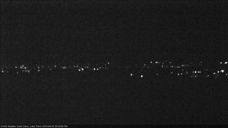 Lake Travis webcam, April 2, 2019 8:30 PM CT