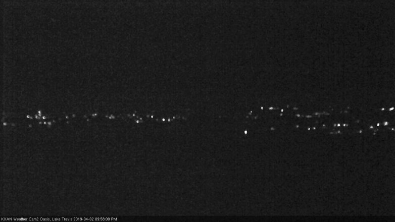 Lake Travis webcam, April 2, 2019 9:00 PM CT