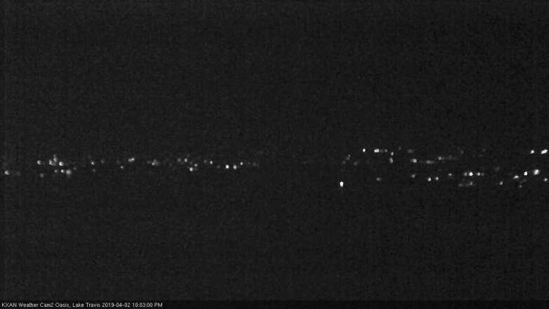Lake Travis webcam, April 2, 2019 9:05 PM CT