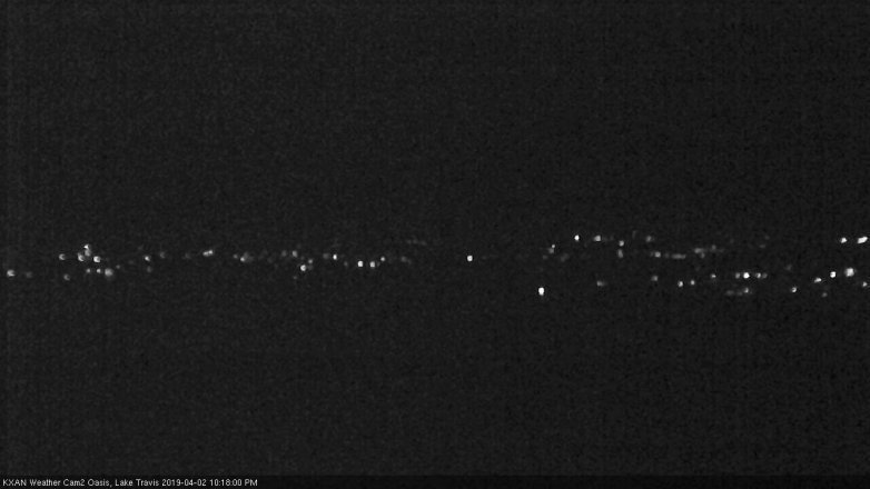 Lake Travis webcam, April 2, 2019 9:20 PM CT