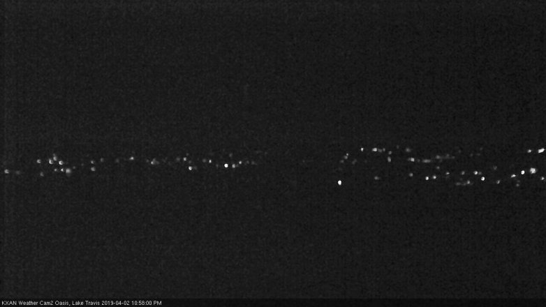 Lake Travis webcam, April 2, 2019 10:00 PM CT