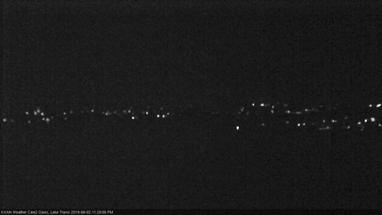Lake Travis webcam, April 2, 2019 10:30 PM CT