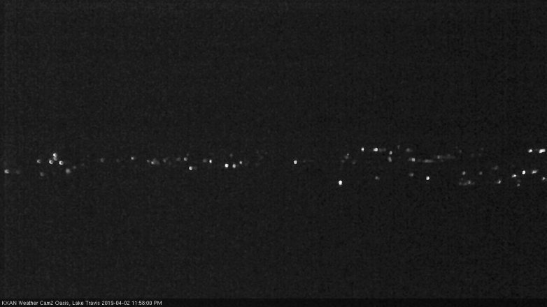 Lake Travis webcam, April 2, 2019 11:00 PM CT