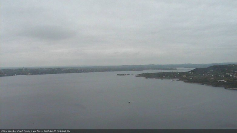 Lake Travis webcam, April 3, 2019 9:05 AM CT