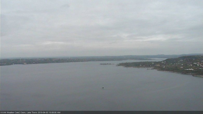 Lake Travis webcam, April 3, 2019 9:10 AM CT