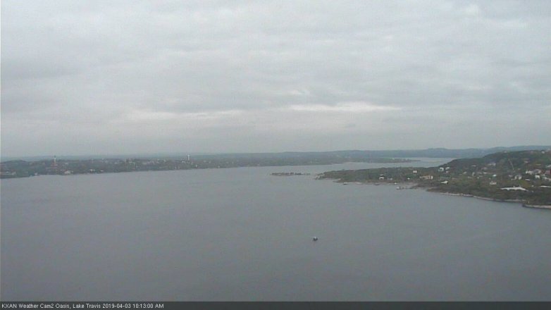 Lake Travis webcam, April 3, 2019 9:15 AM CT