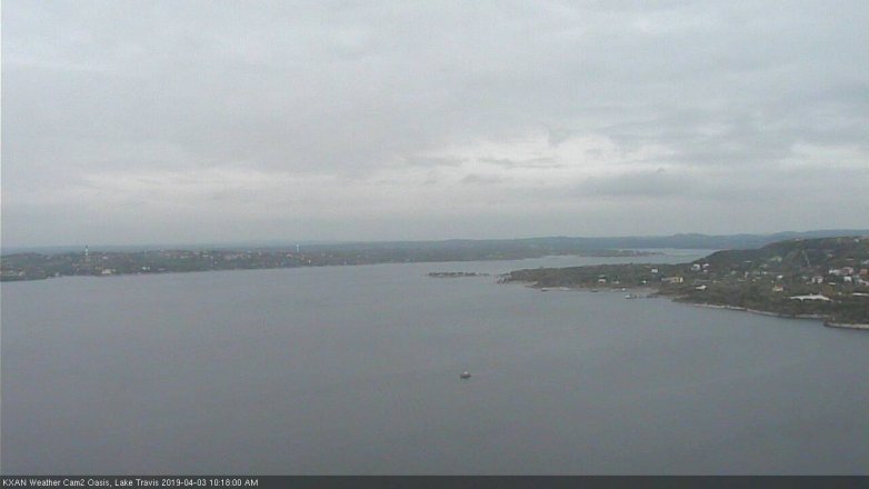 Lake Travis webcam, April 3, 2019 9:20 AM CT